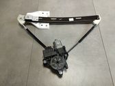 Rear door window regulator with motor