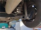 Rear axle beam with reductor