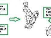 Front wheel hub spindle knuckle