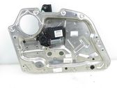 Rear door window regulator with motor