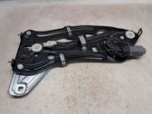 Rear door window regulator with motor