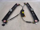 Rear door window regulator with motor