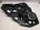Rear door window regulator with motor