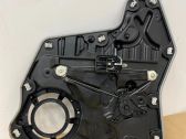 Rear door window regulator with motor