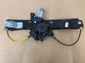 Rear door window regulator with motor