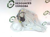 Rear door window regulator with motor