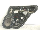 Rear door window regulator with motor