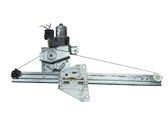 Rear door window regulator with motor