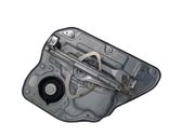 Rear door window regulator with motor