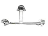 Rear door window regulator with motor