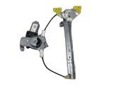 Rear door window regulator with motor