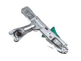 Rear door window regulator with motor