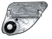 Rear door window regulator with motor