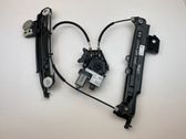 Rear door window regulator with motor