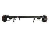 Rear axle beam with reductor