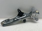 Rear door window regulator with motor