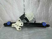 Rear door window regulator with motor
