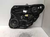 Rear door window regulator with motor
