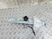 Rear door window regulator with motor