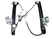 Rear door window regulator with motor