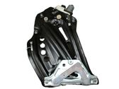 Rear door window regulator with motor