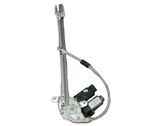 Rear door window regulator with motor