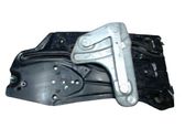 Rear door window regulator with motor