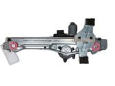 Rear door window regulator with motor