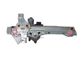 Rear door window regulator with motor