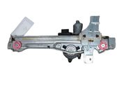 Rear door window regulator with motor