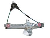 Rear door window regulator with motor