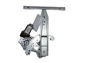 Rear door window regulator with motor
