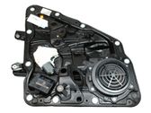 Rear door window regulator with motor