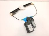Rear door window regulator with motor