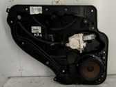 Rear door window regulator with motor
