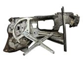 Rear door window regulator with motor