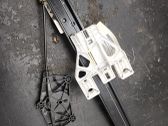 Rear door window regulator with motor