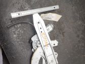 Rear door window regulator with motor