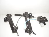 Rear door window regulator with motor