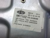 Rear door window regulator with motor