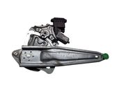 Rear door window regulator with motor