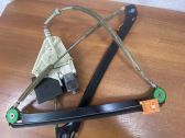 Rear door window regulator with motor