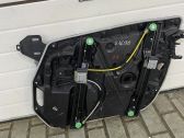 Rear door window regulator with motor