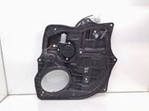 Rear door window regulator with motor