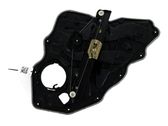 Rear door window regulator with motor