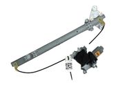 Rear door window regulator with motor
