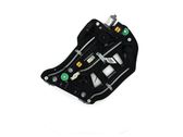 Rear door window regulator with motor