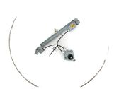 Rear door window regulator with motor
