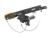 Rear door window regulator with motor