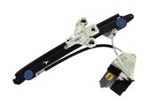Rear door window regulator with motor